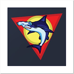 Hammerhead shark kepala martil Posters and Art